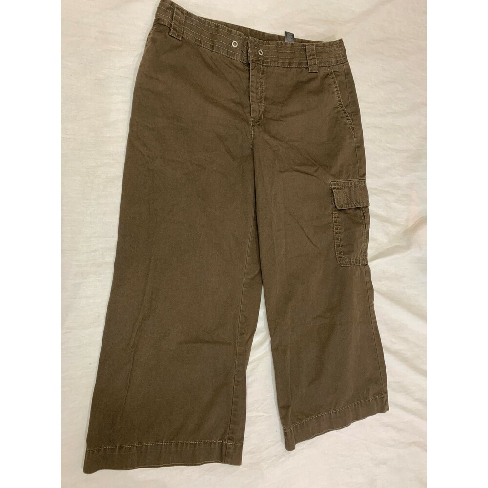 LIZ CLAIBORNE AUDRA CARGO COTTON WOMENS CAPRIS PANTS SIZE 10